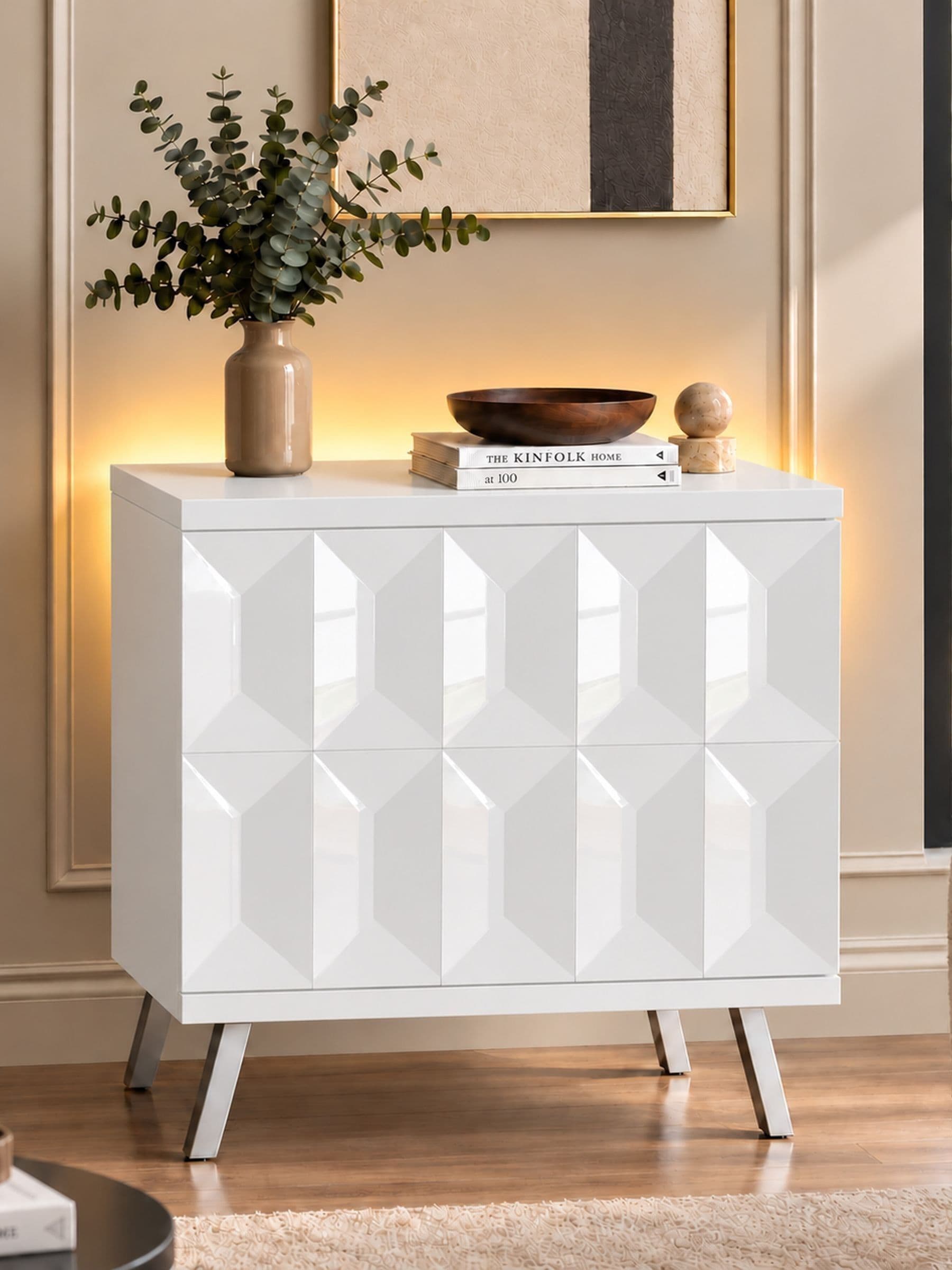 Frank Olsen Furniture White Frank Olsen Elevate Lamp/ Side Table - Image 2