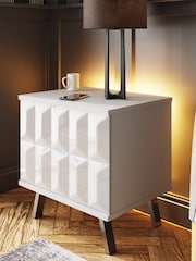 Frank Olsen White Elevate Smart LED Side Table - Image 1 of 5
