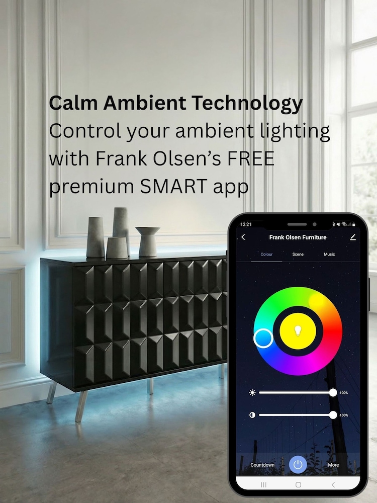 Frank Olsen White Elevate Smart LED Side Table - Image 6 of 6