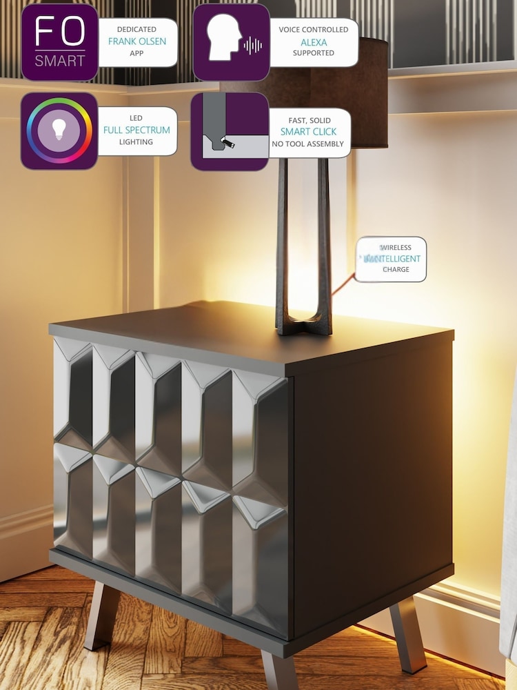 Frank Olsen Grey Elevate Smart LED Side Table - Image 6 of 6
