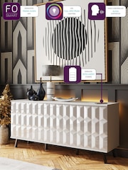 Frank Olsen White Elevate Smart LED Sideboard - Image 2 of 5