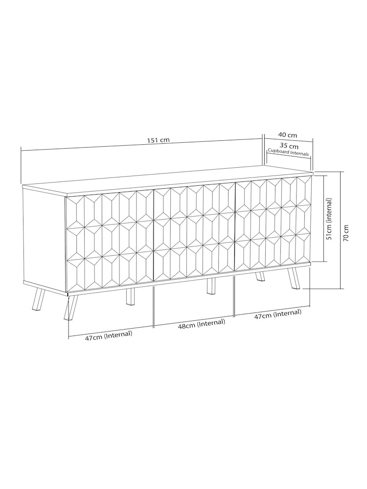 Frank Olsen White Elevate Smart LED Sideboard - Image 5 of 5