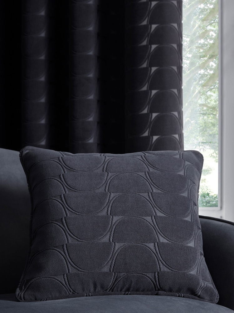 Studio G Black Lucca Geo Cushion - Image 1 of 4 Studio G Black Lucca Geo Cushion - Image 1 of 4