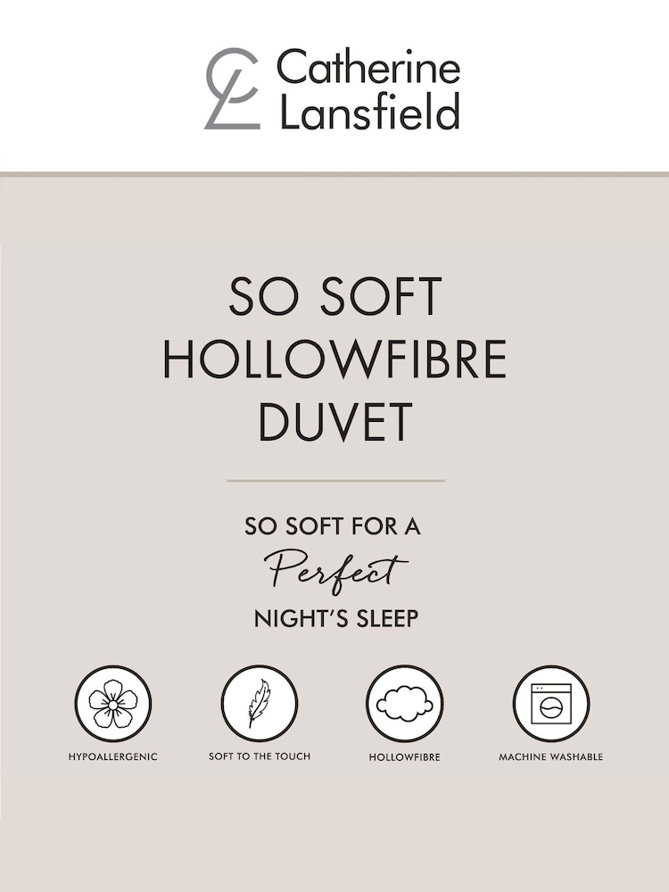 Catherine Lansfield שמיכת פוך במילוי סיב Hollowfibre בדרגת בידוד 4.5 טוג, סדרת Home Essentials - תמונה 5 מתוך 5
