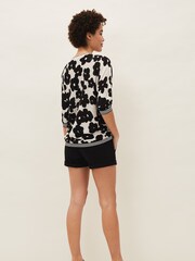 Phase Eight Black 100% Cotton Denim Sara Shorts - Image 2 of 6