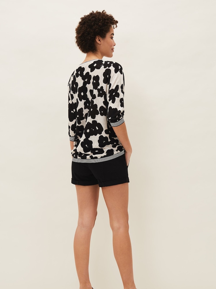 Phase Eight Black 100% Cotton Denim Sara Shorts - Image 2 of 6