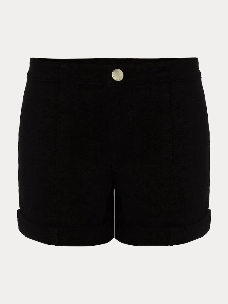 Phase Eight Black 100% Cotton Denim Sara Shorts - Image 6 of 6 Phase Eight Black 100% Cotton Denim Sara Shorts - Image 6 of 6