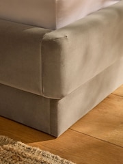 Soft Velvet Mink Brown Arlo Upholstered Ottoman Storage Bed Frame - Image 5 of 8