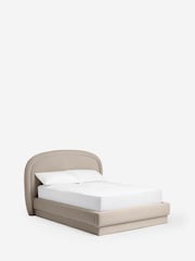Soft Velvet Mink Brown Arlo Upholstered Ottoman Storage Bed Frame - Image 7 of 8