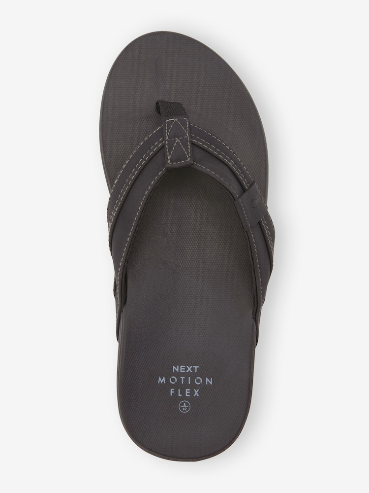 Black Motionflex Flip Flops - Image 4 of 5