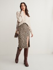 Brown Rochelle Co-ord Knitted Skirt - Image 2 of 5