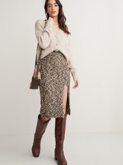 Brown Rochelle Co-ord Knitted Skirt - Image 3 of 5