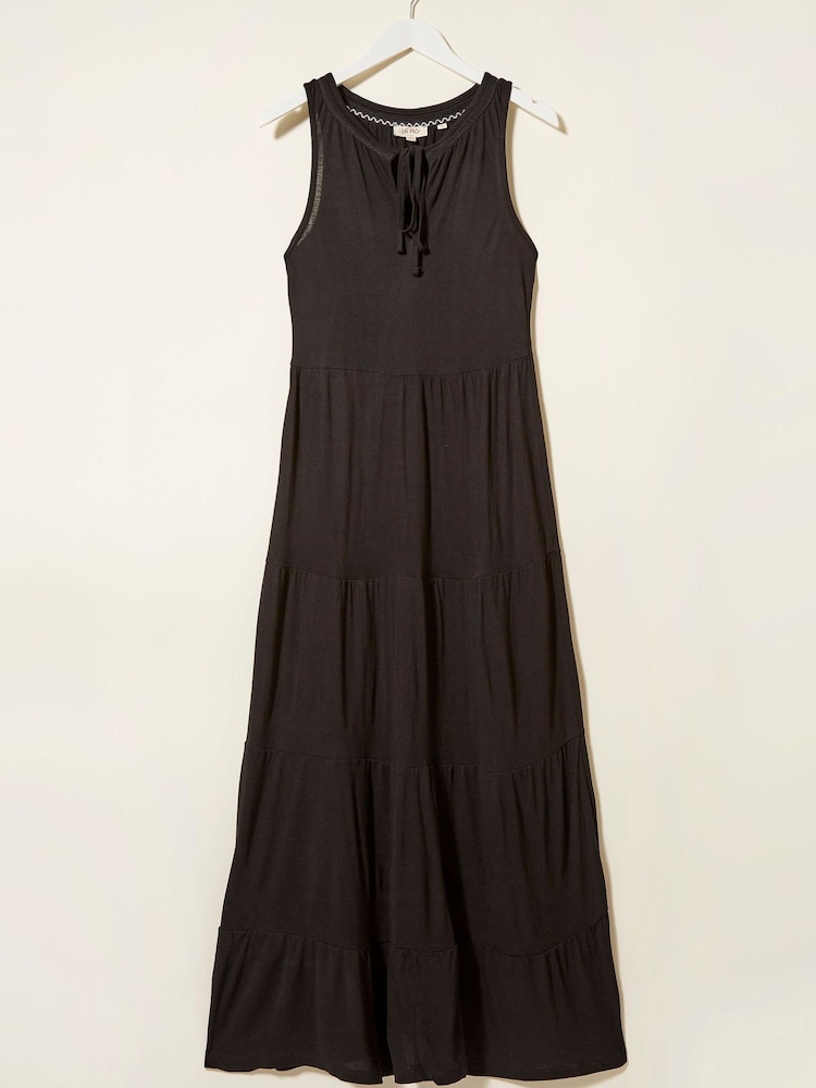 FatFace Black Suri Jersey Maxi Dress - Image 1 of 1 FatFace Black Suri Jersey Maxi Dress - Image 1 of 1