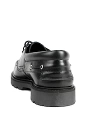 Jones Bootmaker Black Perivale Chunky Leather Moccasins - Image 4 of 6