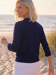 Roman Blue Petite Collar Cardigan - Image 4 of 4