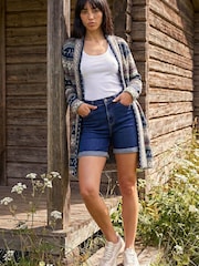 Roman Blue Petite Aztec Cardigan - Image 2 of 4