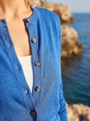 Roman Blue Petite Buttoned Cardigan - Image 4 of 4