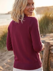 Roman Purple Petite Collar Cardigan - Image 3 of 4