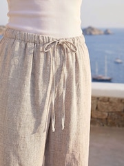 Roman Brown Petite Wide Leg Trousers - Image 4 of 4