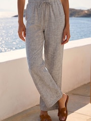 Roman Grey Petite Wide Leg Trousers - Image 4 of 4