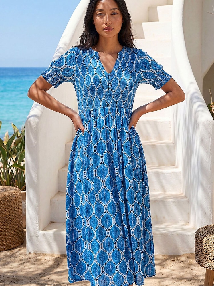 blue petite midi dress Buy Roman Print Button Front from Next USA Proof that the A never ALL THE WAYS Lottie Color:Ivory/Ivory/Silver