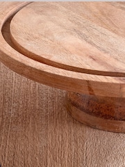 Nkuku Aged Brass Inkollu Wire & Mango Wood Cake Stand - Image 3 of 4