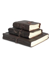 Nkuku Chocolate Brown Timu Leather l Journal - Image 2 of 2