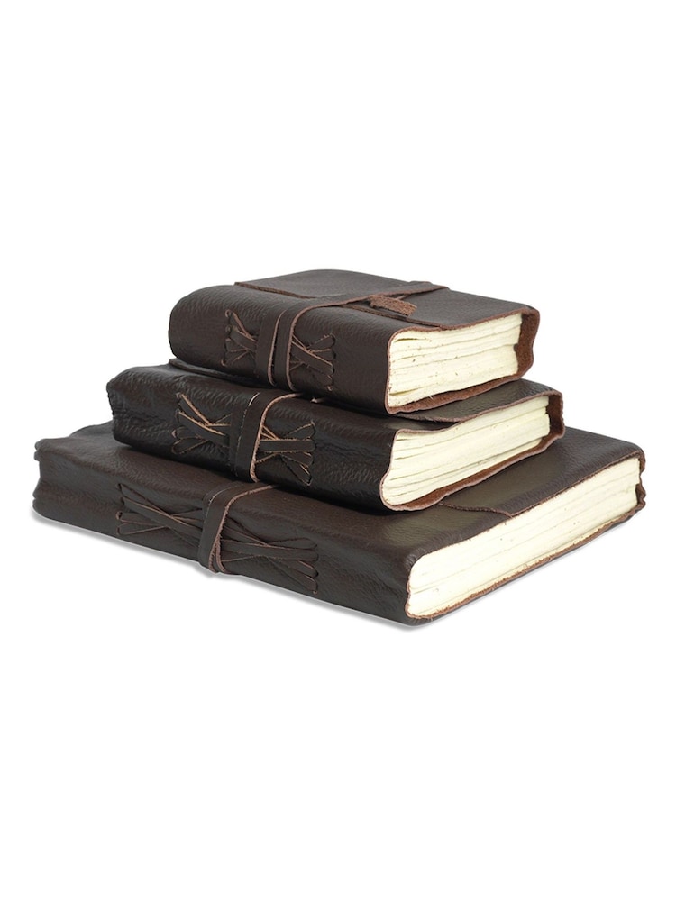 Nkuku Chocolate Brown Timu Leather l Journal - Image 2 of 2