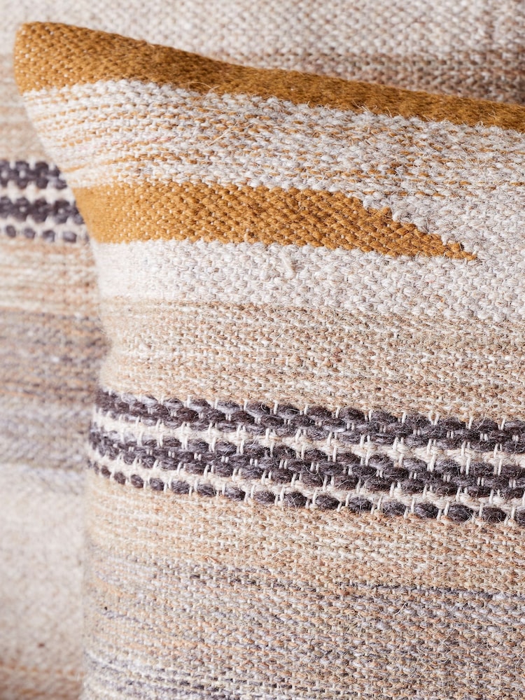 Nkuku Ochre Aravali Wool Cushion Cover - Image 2 of 4 Nkuku Ochre Aravali Wool Cushion Cover - Image 2 of 4