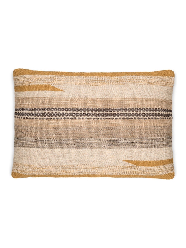Nkuku Ochre Aravali Wool Cushion Cover - Image 4 of 4 Nkuku Ochre Aravali Wool Cushion Cover - Image 4 of 4