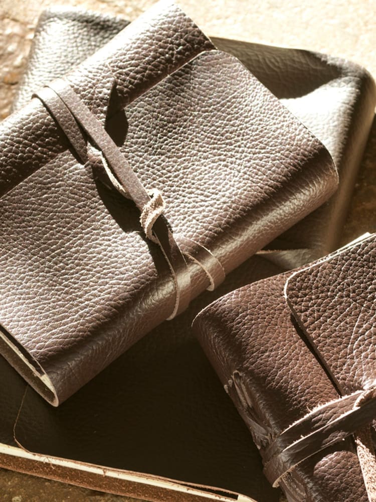Nkuku Chocolate Brown Timu Leather Journal - Image 1 of 2