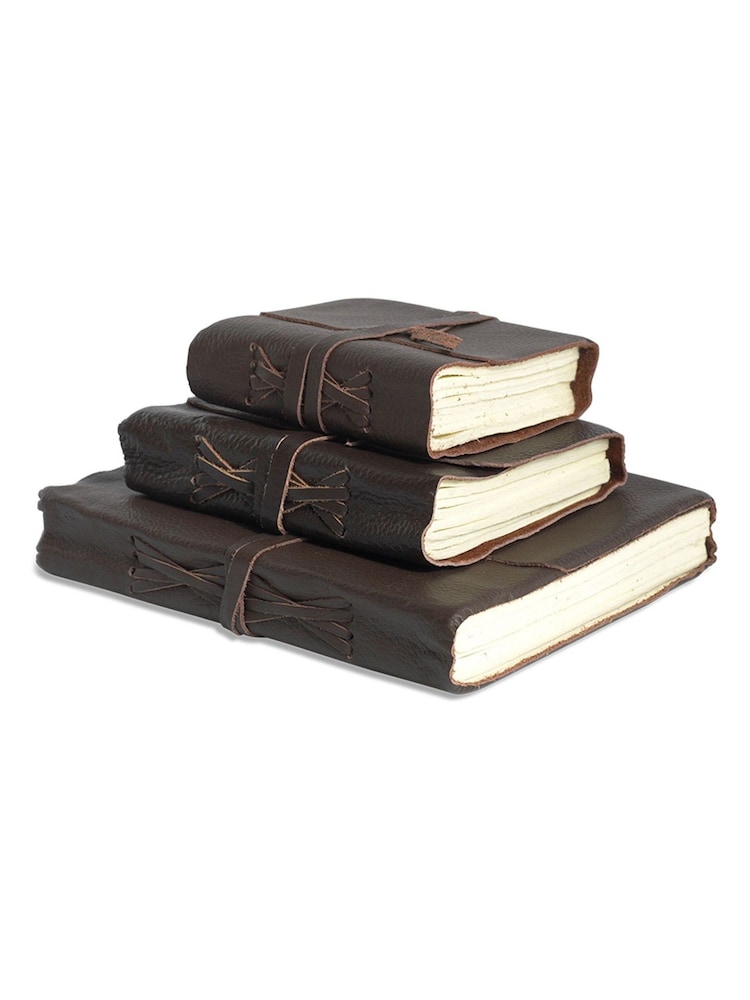 Nkuku Chocolate Brown Timu Leather Journal - Image 2 of 2