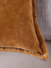 Nkuku Ochre Sela Velvet Cushion Cover - Image 2 of 3