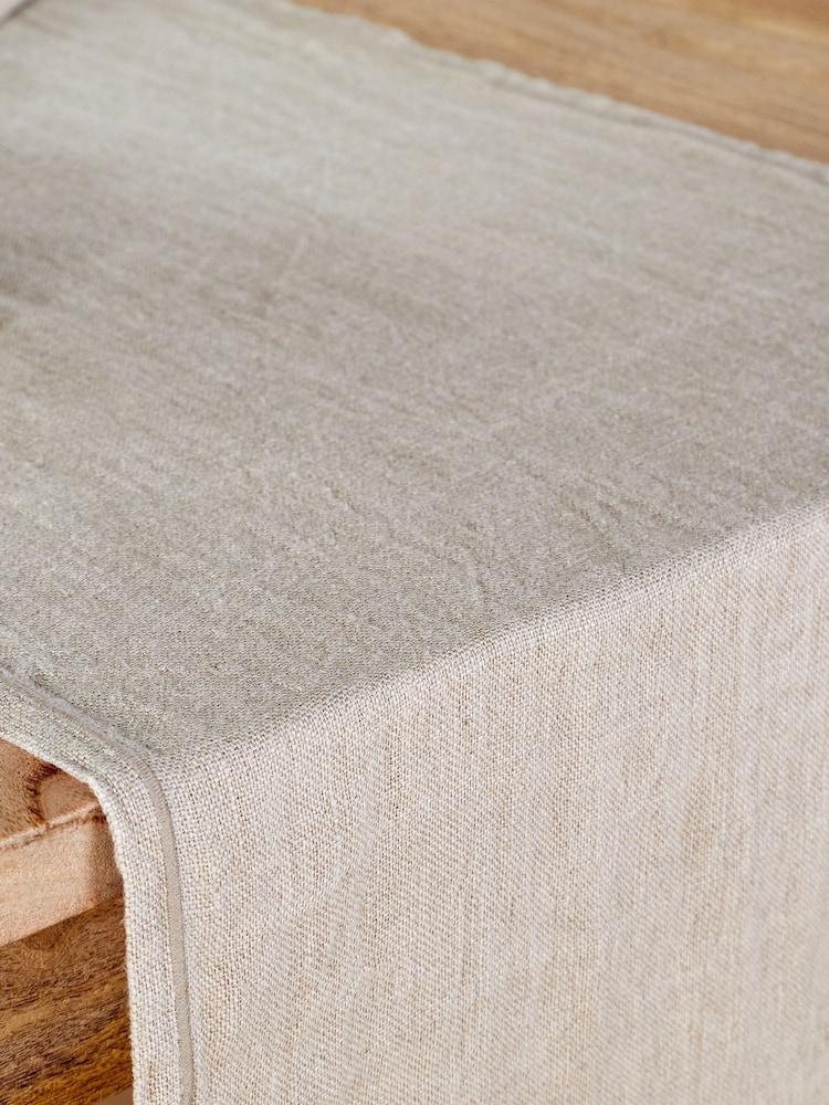 Nkuku Natural Junto Linen Runner - Image 2 of 4 Nkuku Natural Junto Linen Runner - Image 2 of 4