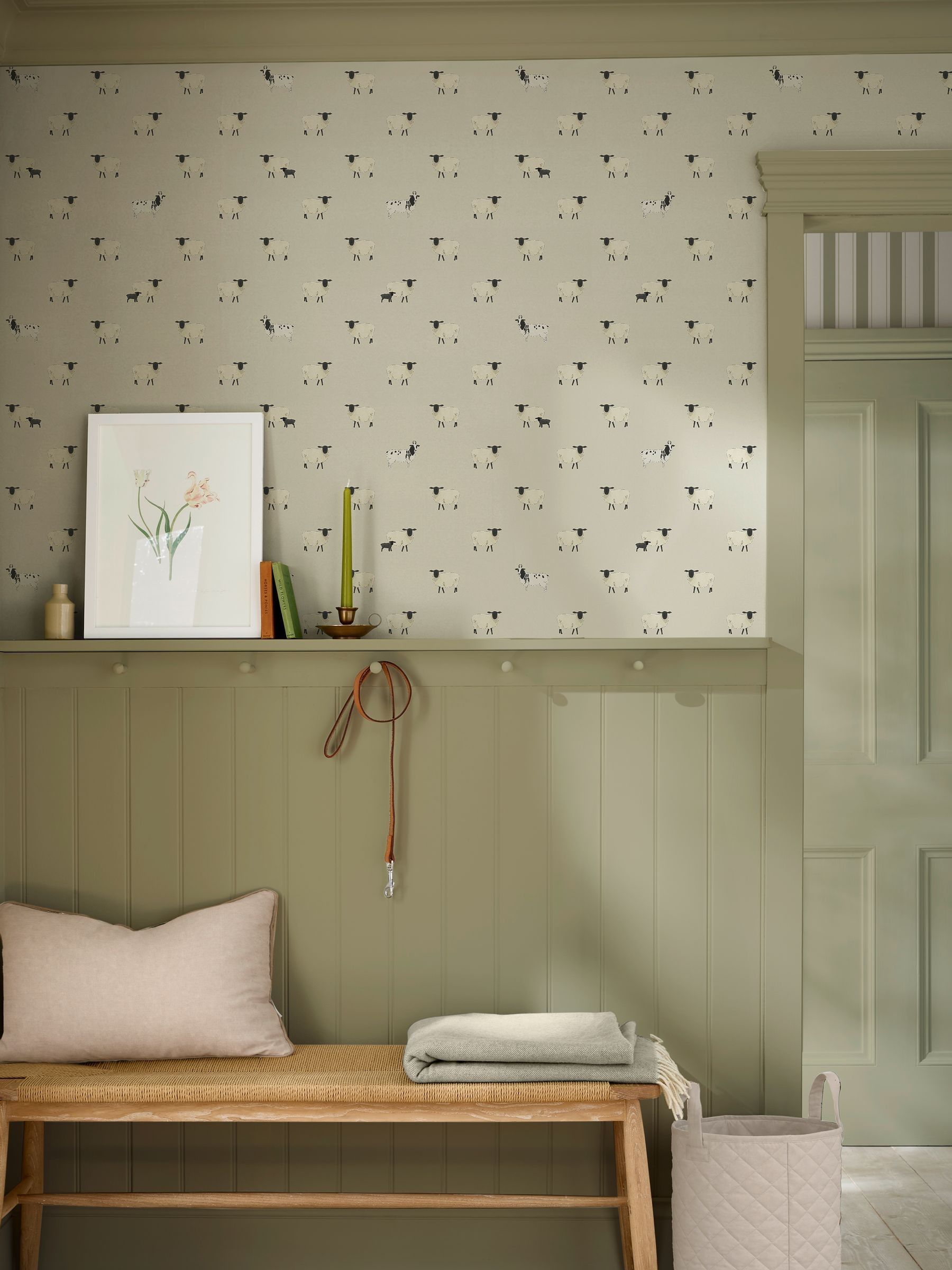 Sophie Allport Sheep Off White Wallpaper - Image 3
