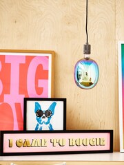 Oliver Bonas Blue Bad To The Bone Wall Art - Image 1 of 4