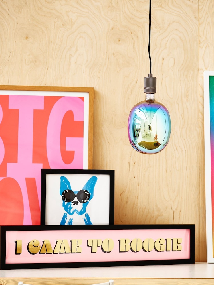 Oliver Bonas Blue Bad To The Bone Wall Art - Image 1 of 4