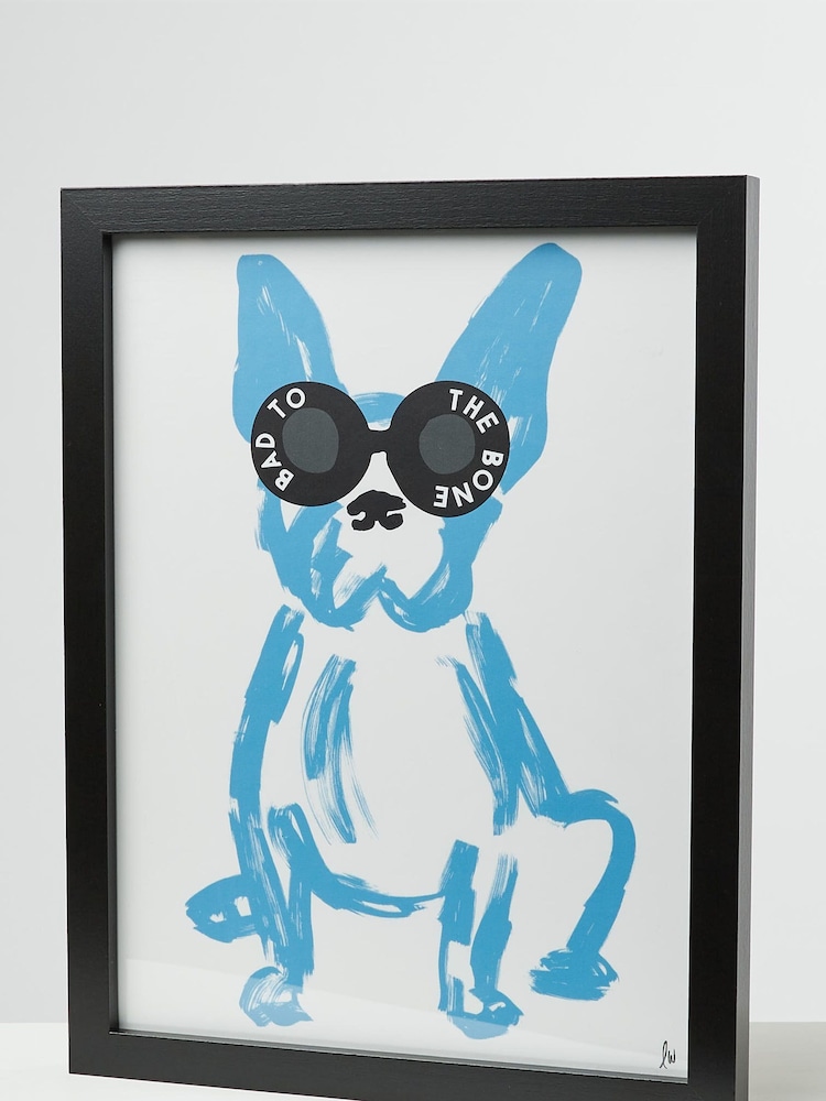 Oliver Bonas Blue Bad To The Bone Wall Art - Image 2 of 4