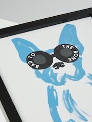 Oliver Bonas Blue Bad To The Bone Wall Art - Image 3 of 4