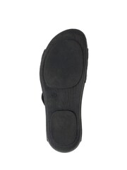 Pavers Black Wide Fit Adjustable Leather Mules - Image 5 of 5