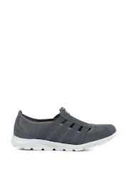 Pavers Grey Ladies Wide Fit Casual Slip-On Shoes - Image 1 of 5