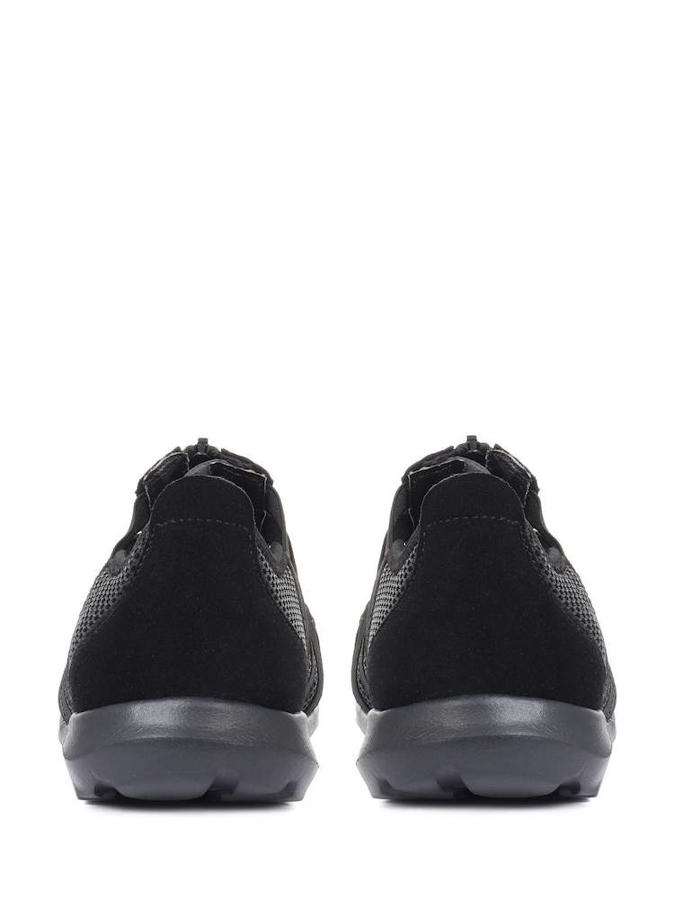 Pavers Black Ladies Wide Fit Casual Slip-On Shoes - Image 2 of 5