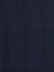 Bright Blue Slim Fit Wool Blend Motion Flex Check Suit: Trousers - Image 2 of 3