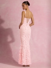 Oh Polly Embellished Applique Soft Scoop Corset Gown - 圖片 5，共 6