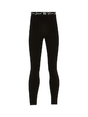 River Island Girls Black Monogram Waistband Leggings - Image 5 of 7