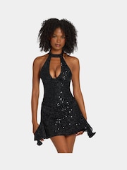 Oh Polly Embellished Draped Corset A-Line Mini Dress - 圖片 3，共 5