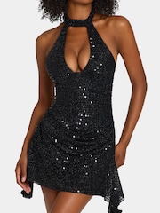 Oh Polly Embellished Draped Corset A-Line Mini Dress - 圖片 4，共 5