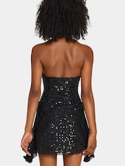 Oh Polly Embellished Draped Corset A-Line Mini Dress - 圖片 5，共 5