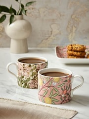 Morris & Co. Set of 2 Pink Fruit & Honeysuckle Mugs - Image 2 of 4