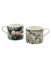 Morris & Co. Set of 2 Blue Brook & Acanthus Mugs - Image 4 of 4